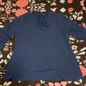 ModCloth Ribbed Sweater with Bow Tie